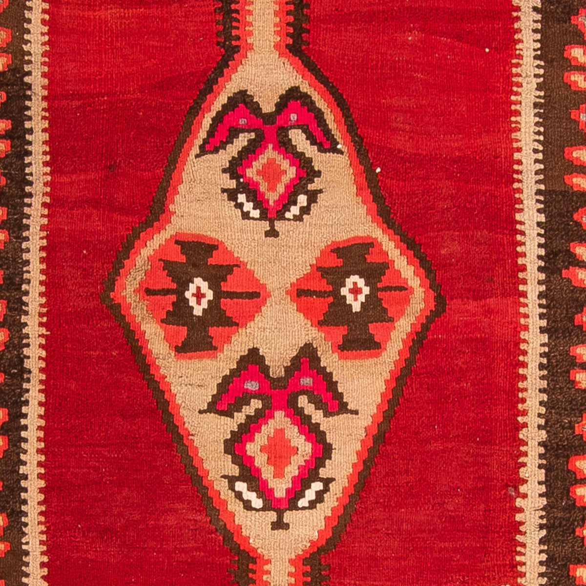 Runner Kelim Rug - Old - 380 x 150 cm - multicolored