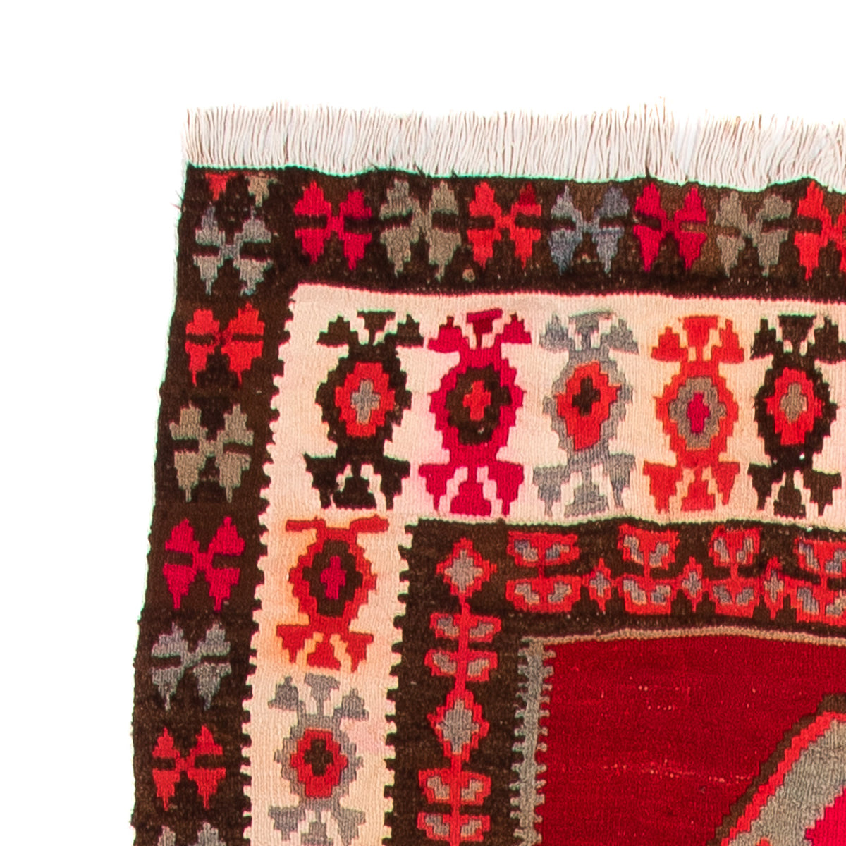 Runner Kelim Rug - Old - 380 x 150 cm - multicolored