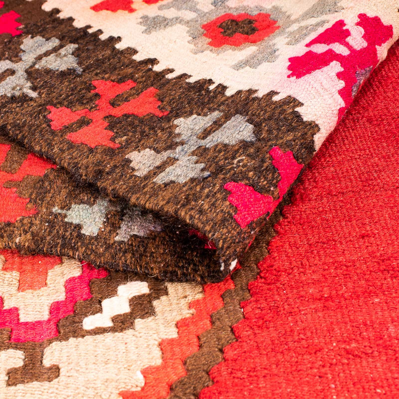 Runner Kelim Rug - Old - 380 x 150 cm - multicolored