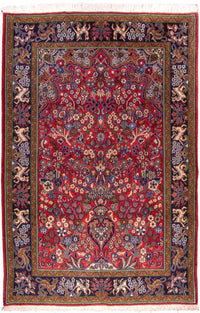 Perser Rug - Ghom - 200 x 140 cm - red