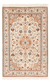 Kashmir Silk Rug 78x125cm - Oriental Rug - Rectangle / Cream / 78 x 125 cm Rectangle