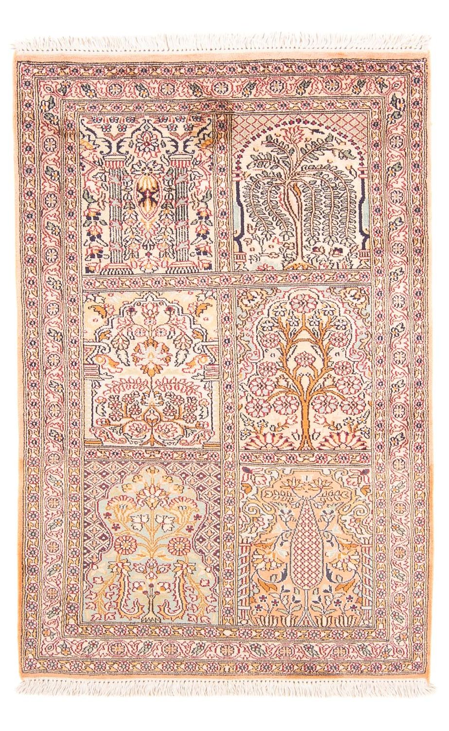 Silk Rug - Kashmir Silk - 119 x 79 cm - multicolored