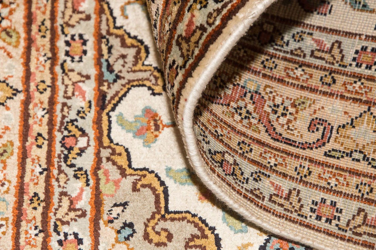 Silk Rug - Kashmir Silk - 123 x 79 cm - beige