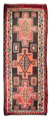 Runner Kelim Rug - Old - 435 x 158 cm - dark brown