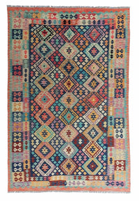 Kelim Rug - Splash - 295 x 203 cm - multicolored