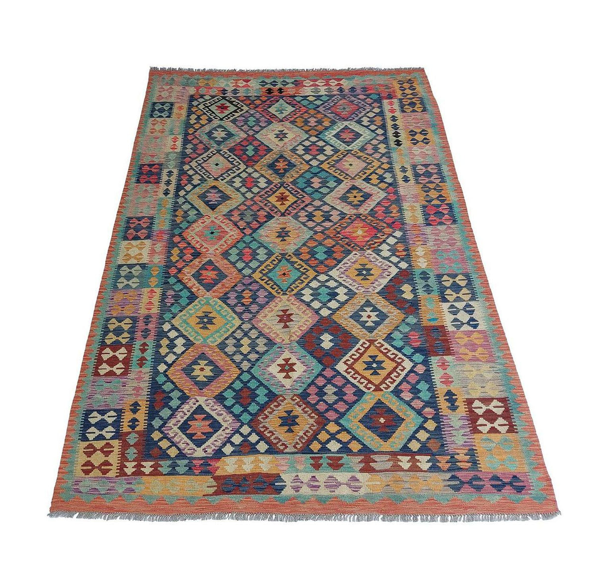 Kelim Rug - Splash - 295 x 203 cm - multicolored