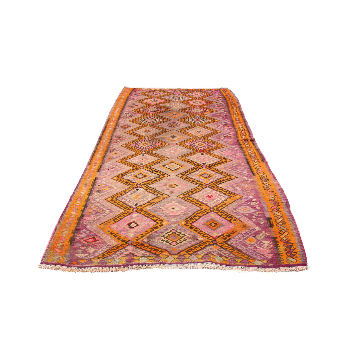 Runner Kelim Rug - Old - 320 x 155 cm - multicolored