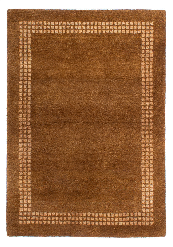 Wool Rug - 193 x 135 cm - brown