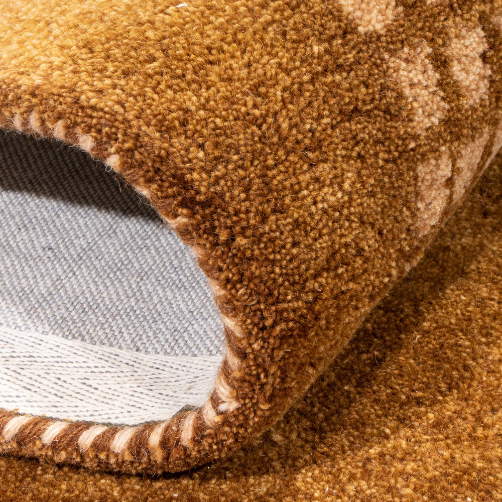 Wool Rug - 193 x 135 cm - brown