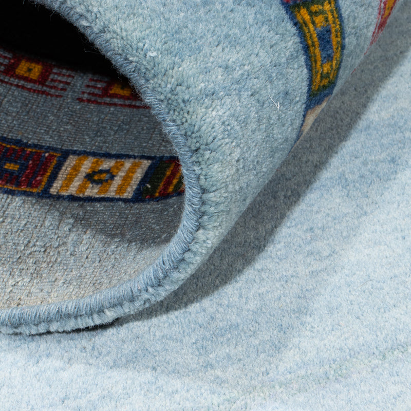 Gabbeh Rug - Loribaft Perser - 174 x 126 cm - light blue