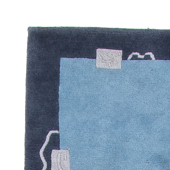 Runner Nepal Rug - 337 x 73 cm - blue