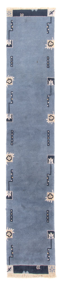 Runner Nepal Rug - 330 x 69 cm - blue