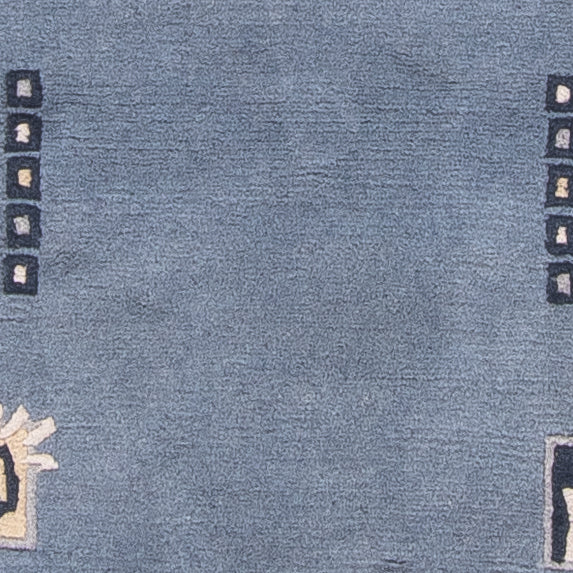 Runner Nepal Rug - 330 x 69 cm - blue