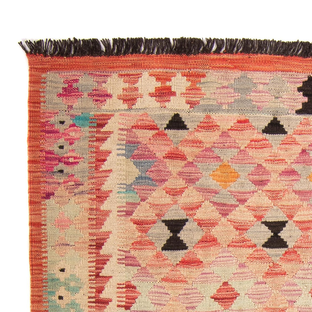 Kelim Rug - Splash - 177 x 120 cm - light red