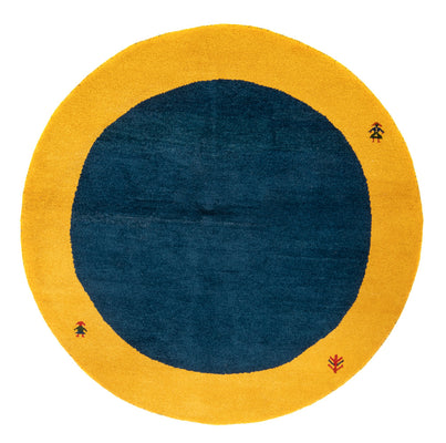 Gabbeh Rug - Indus round  - 195 x 195 cm - blue