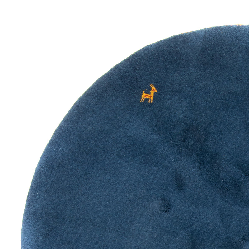 Gabbeh Rug - Indus round  - 190 x 190 cm - blue