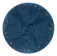 Gabbeh Rug - Indus round  - 199 x 199 cm - blue