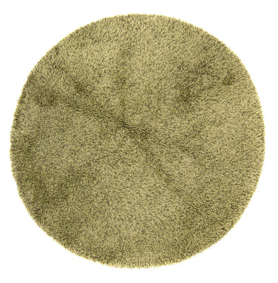 High-Pile Rug round  - 200 x 200 cm - olive green