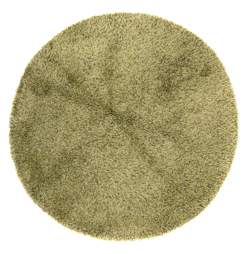 High-Pile Rug round  - 200 x 200 cm - olive green