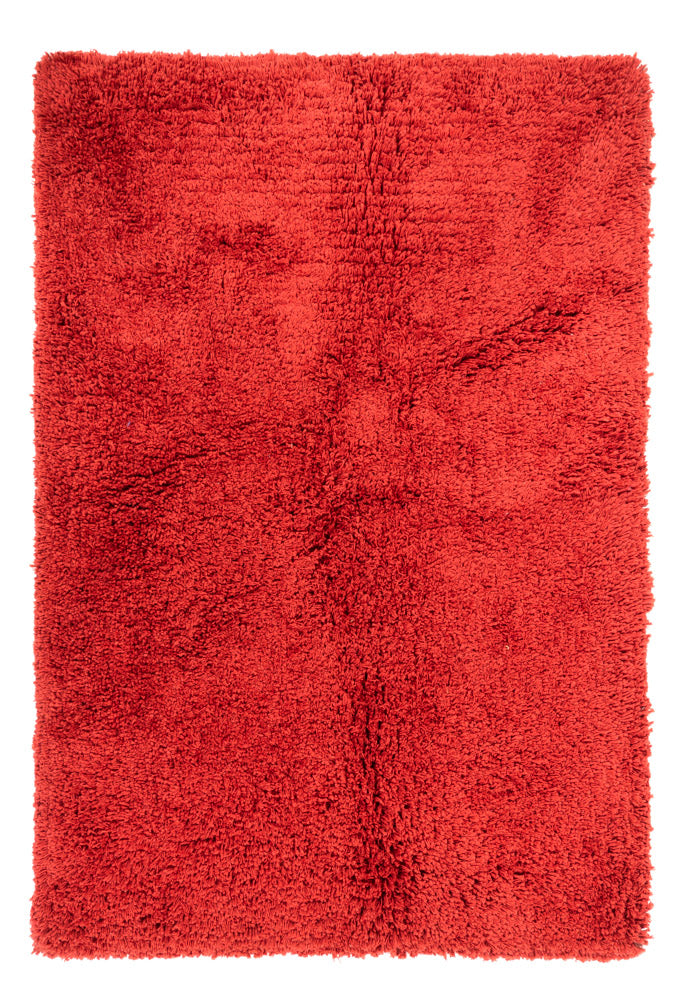 High-Pile Rug - 200 x 140 cm - red