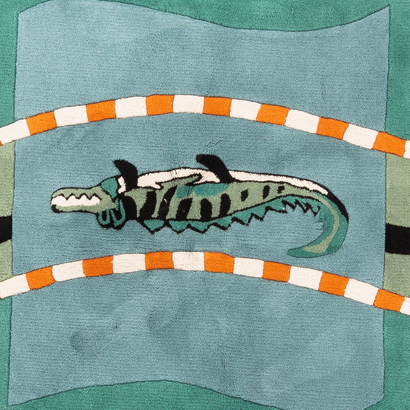 Children's Rug round  - 200 x 200 cm - blue