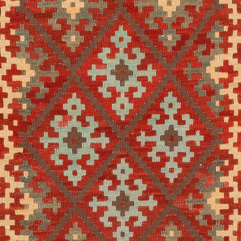 Runner Kelim Rug - Splash - 203 x 110 cm - red