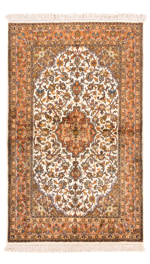 Silk Rug - Kashmir Silk - 149 x 95 cm - beige