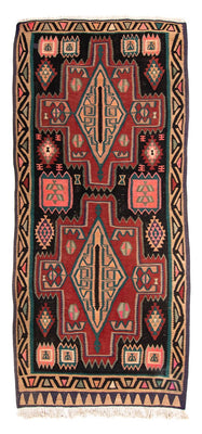 Runner Kelim Rug - Old - 300 x 140 cm - multicolored