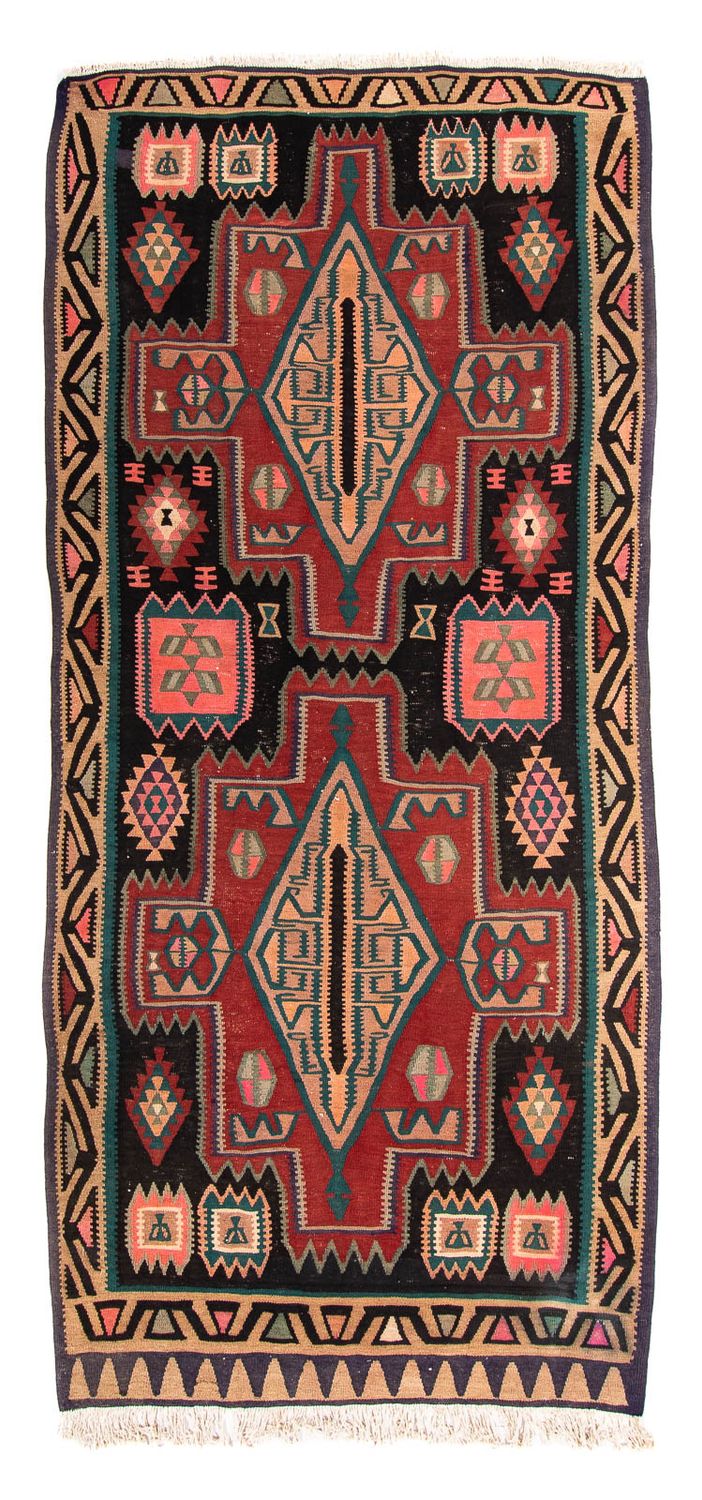 Runner Kelim Rug - Old - 300 x 140 cm - multicolored