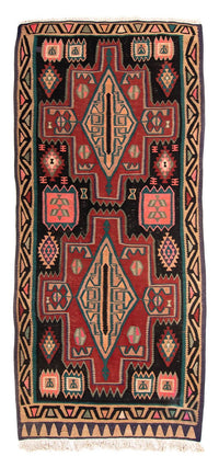 Runner Kelim Rug - Old - 300 x 140 cm - multicolored