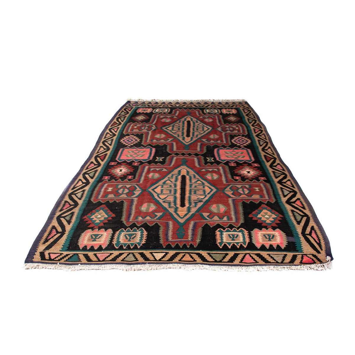 Runner Kelim Rug - Old - 300 x 140 cm - multicolored