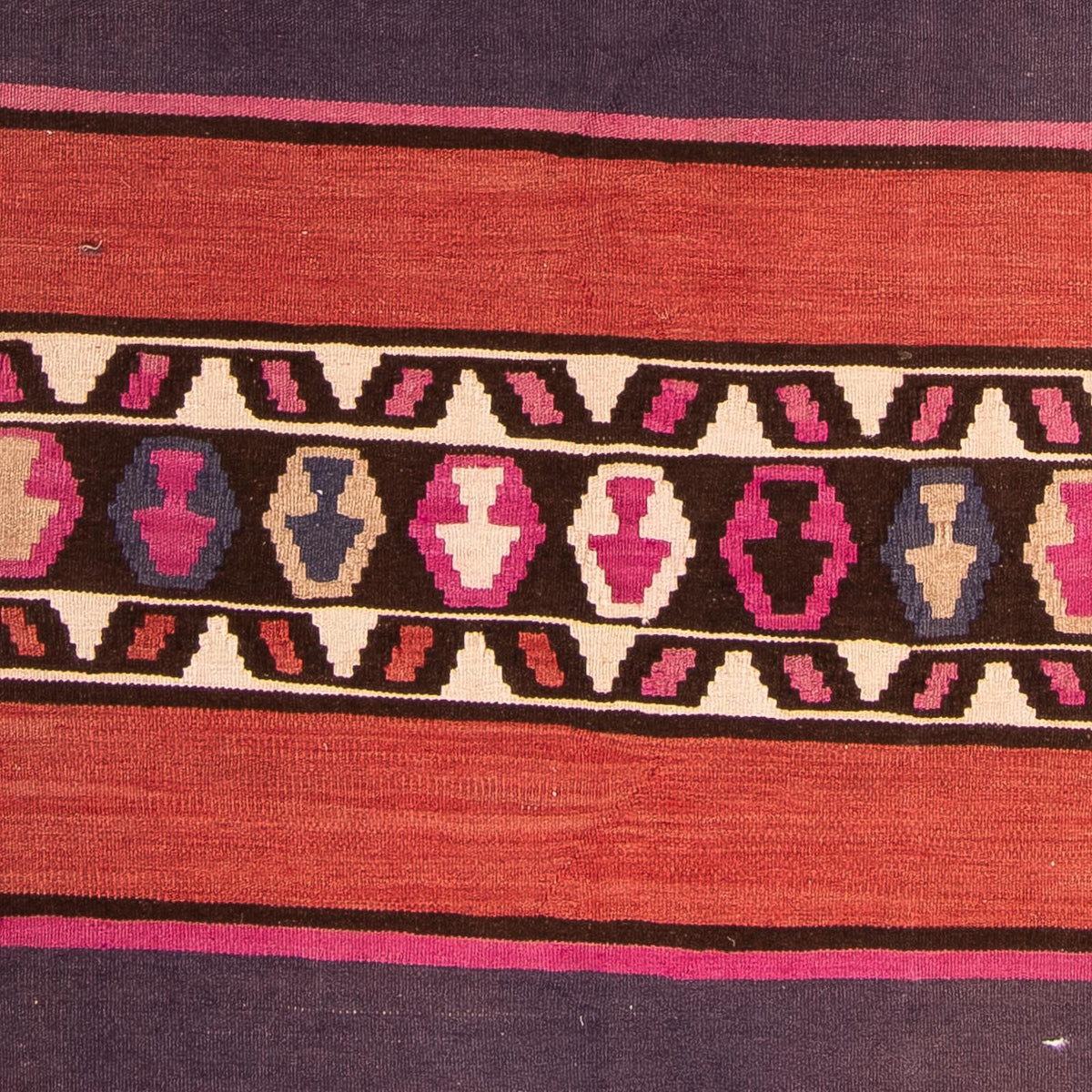 Runner Kelim Rug - Old - 380 x 140 cm - multicolored