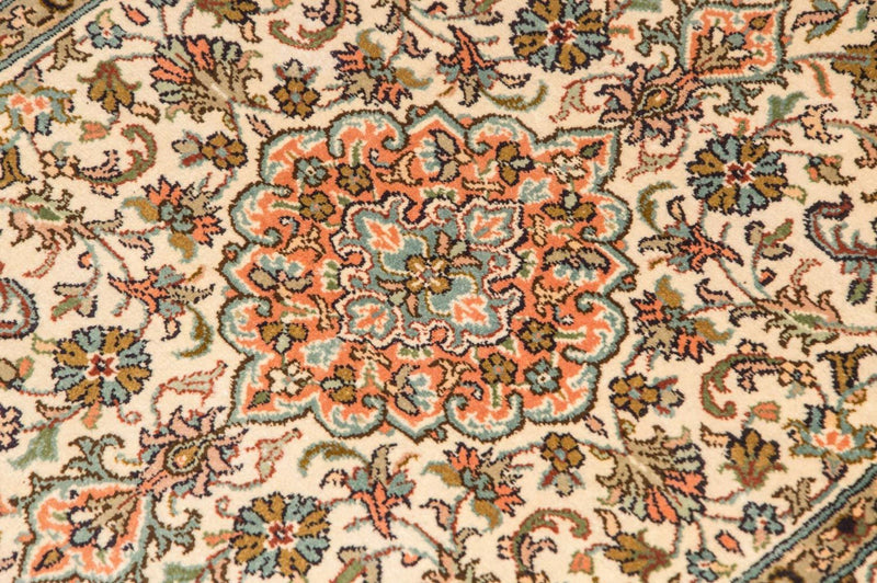 Silk Rug - Kashmir Silk - 95 x 62 cm - beige