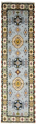 Runner Oriental Rug - 300 x 82 cm - light blue