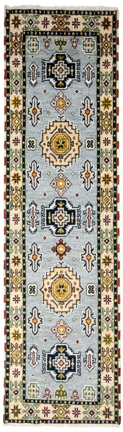 Runner Oriental Rug - 300 x 82 cm - light blue