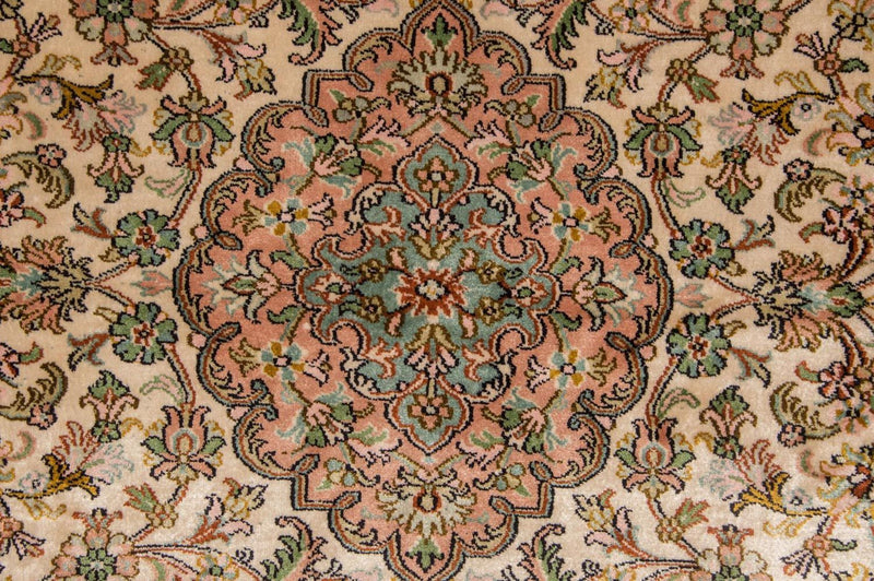 Silk Rug - Kashmir Silk - 148 x 93 cm - beige