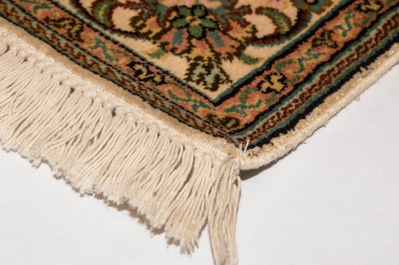 Silk Rug - Kashmir Silk - 148 x 93 cm - beige