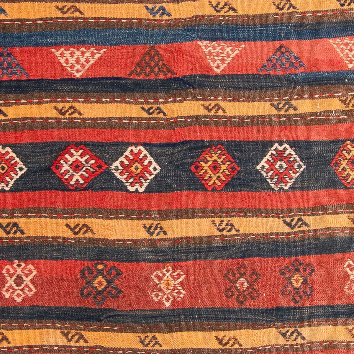 Runner Kelim Rug - Old - 400 x 150 cm - multicolored