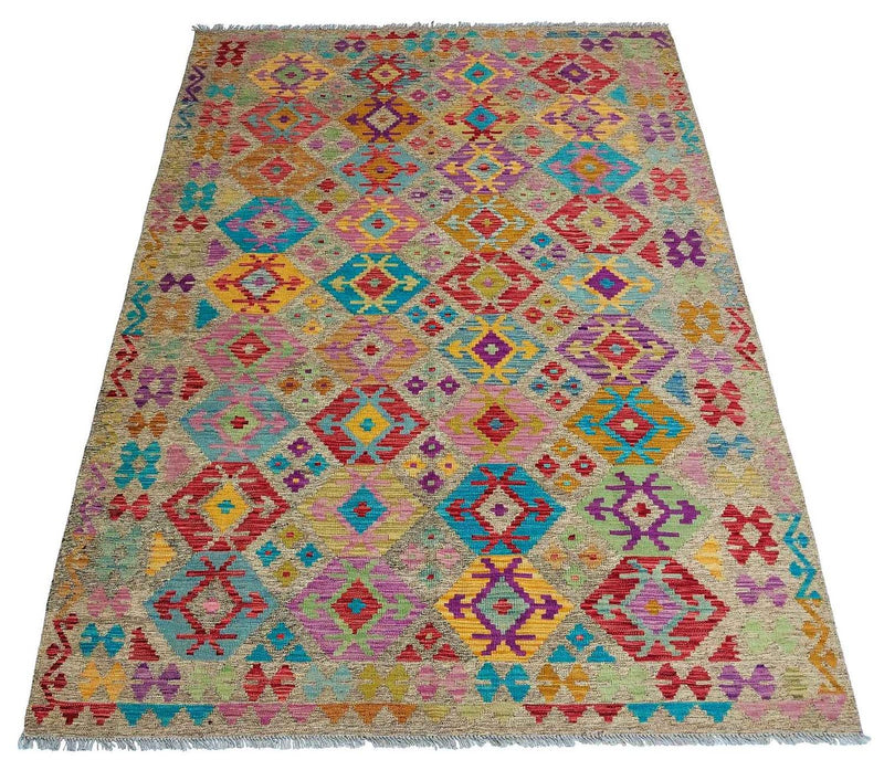 Kelim Rug - Splash - 294 x 199 cm - multicolored