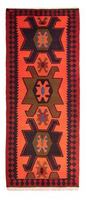 Runner Kelim Rug - Old - 335 x 150 cm - multicolored