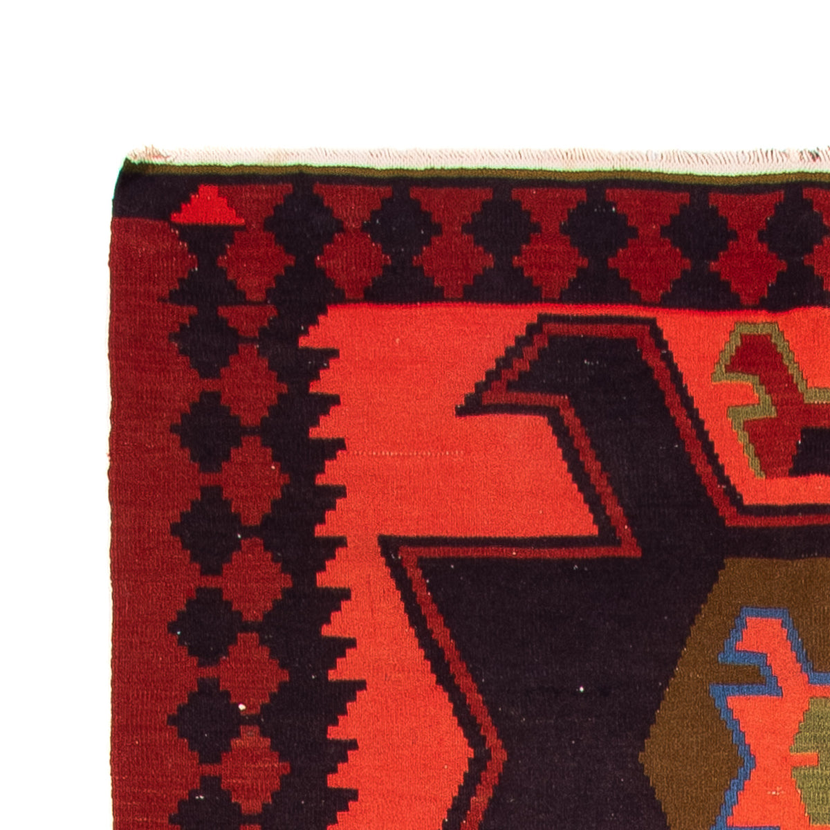 Runner Kelim Rug - Old - 335 x 150 cm - multicolored