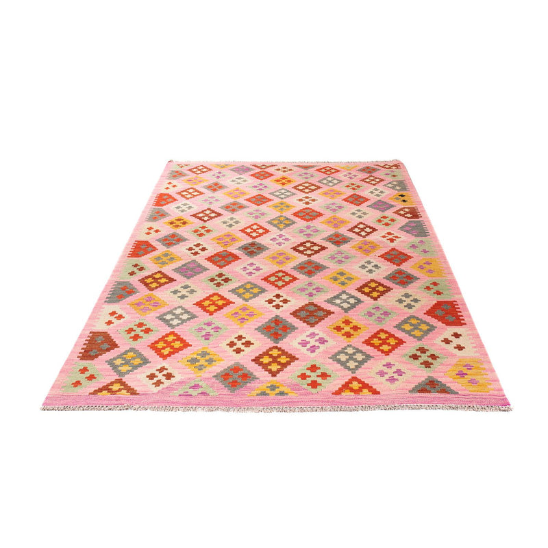 Kelim Rug - Splash - 204 x 148 cm - rose