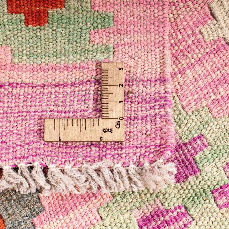 Kelim Rug - Splash - 204 x 148 cm - rose