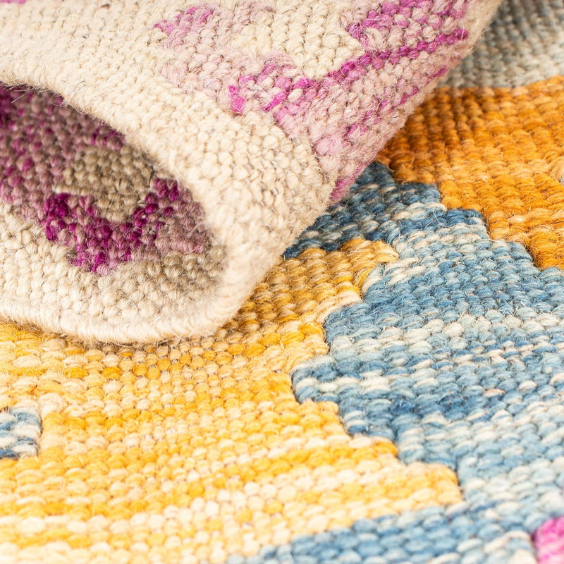 Kelim Rug - Splash - 203 x 148 cm - multicolored