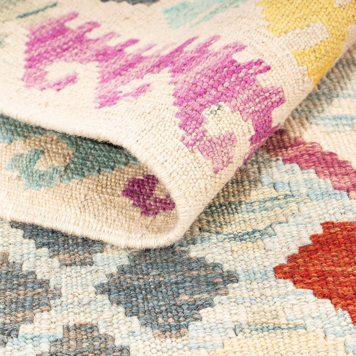 Kelim Rug - Splash - 204 x 154 cm - multicolored