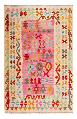 Kelim Rug - Splash - 175 x 130 cm - rose