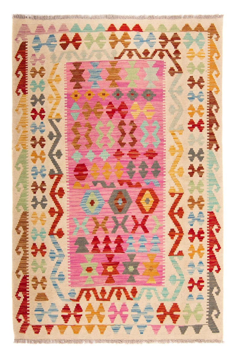 Kelim Rug - Splash - 175 x 130 cm - rose