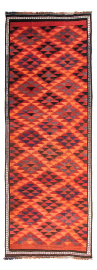 Runner Kelim Rug - Old - 365 x 148 cm - multicolored