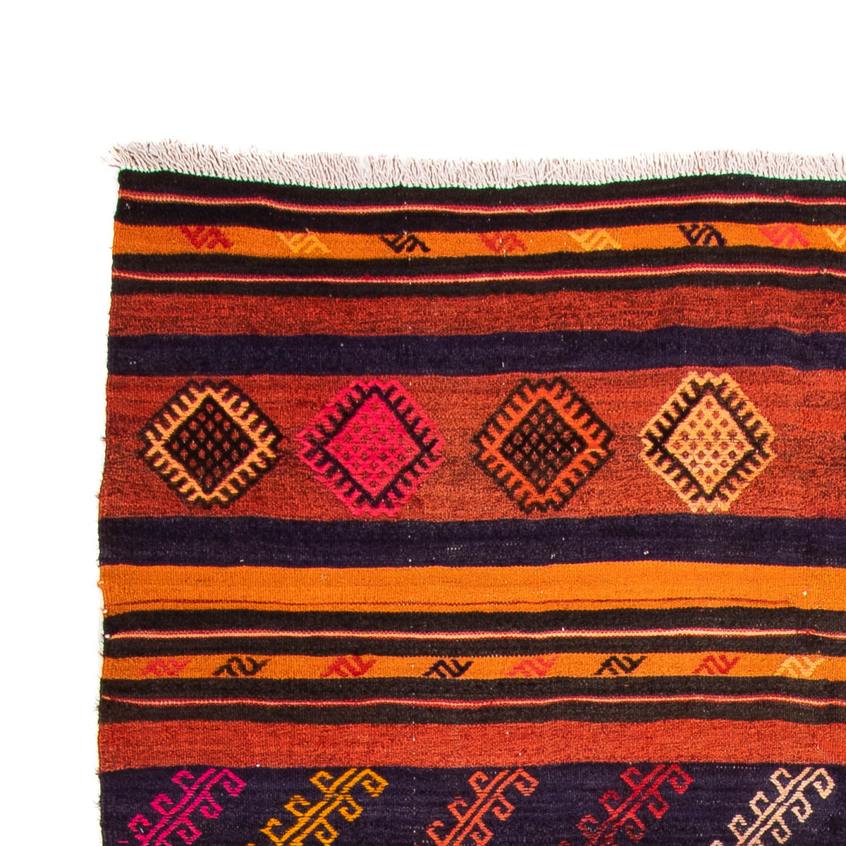 Runner Kelim Rug - Old - 340 x 170 cm - multicolored