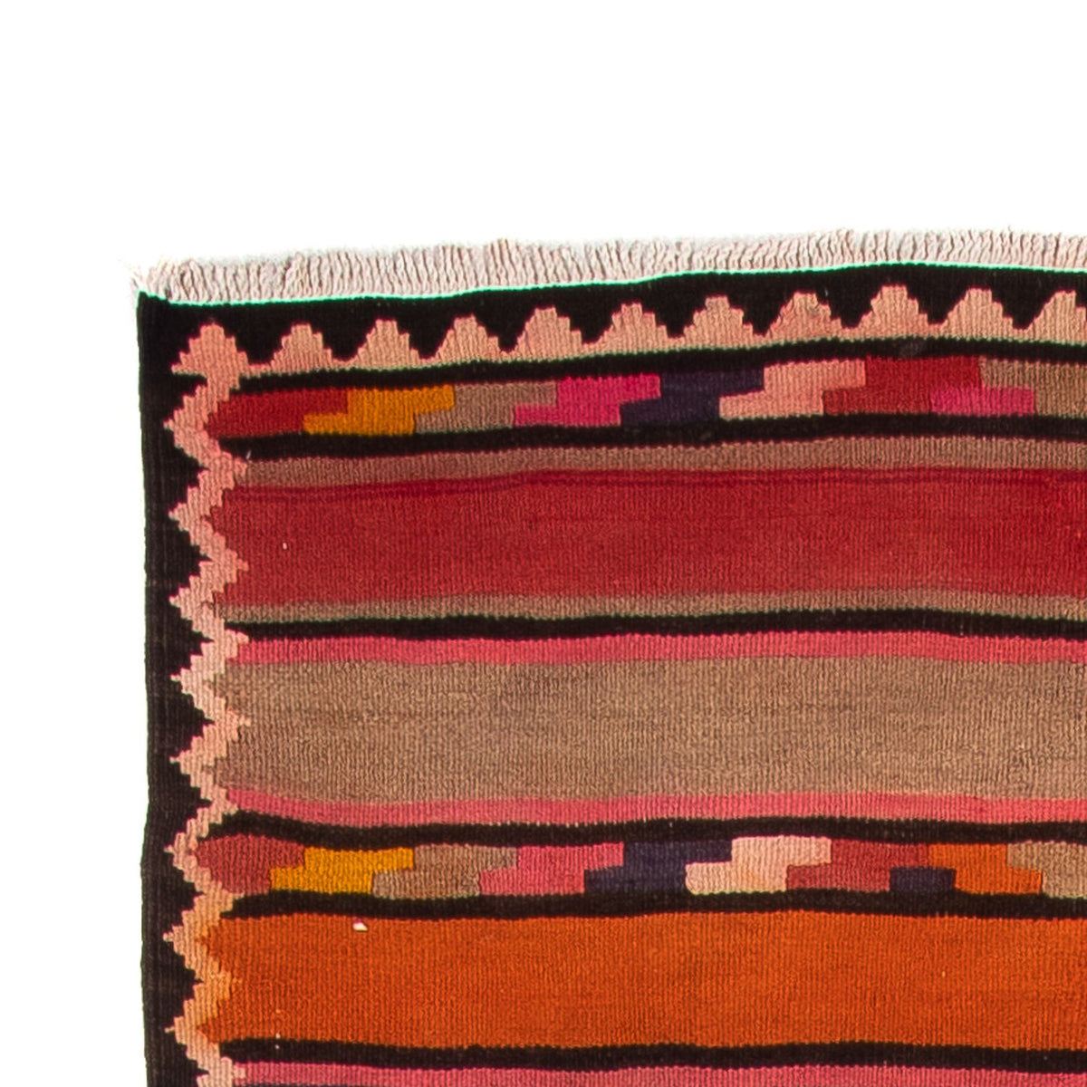 Runner Kelim Rug - Old - 340 x 125 cm - multicolored